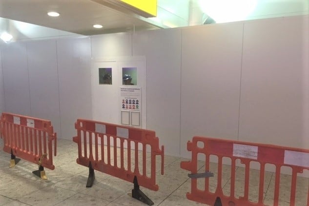 PVC hoarding at Heathrow Airport