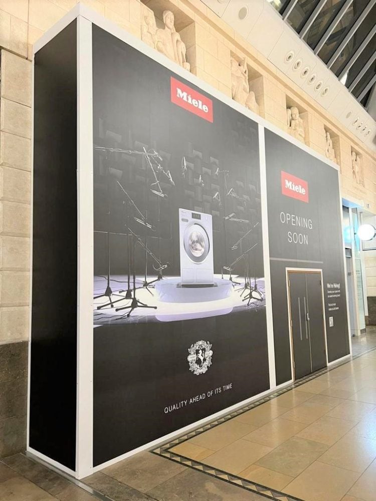 Miele branded hoarding at Bluewater