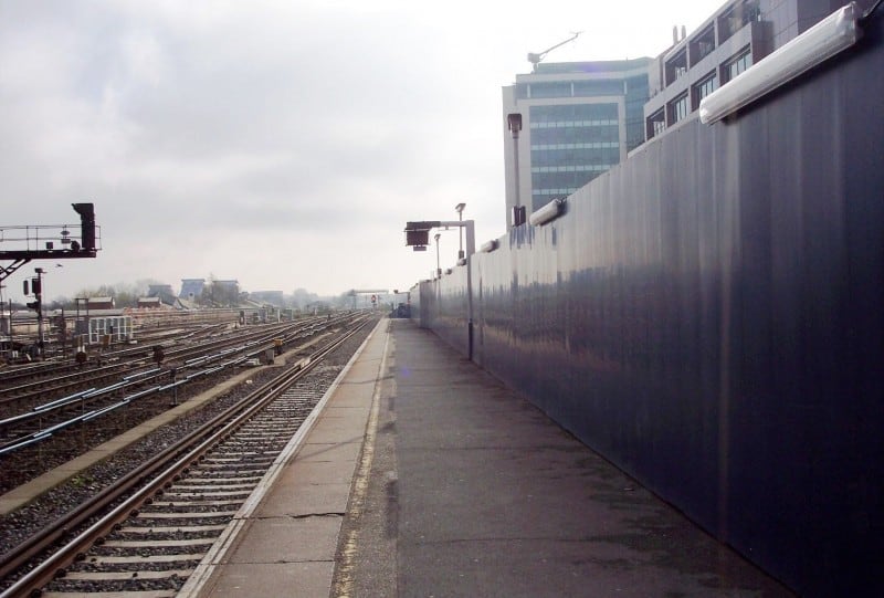 Full Length Hoarding on Platform 6