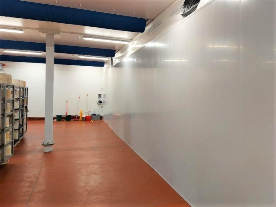 Foodsafe partition made from white PVC
