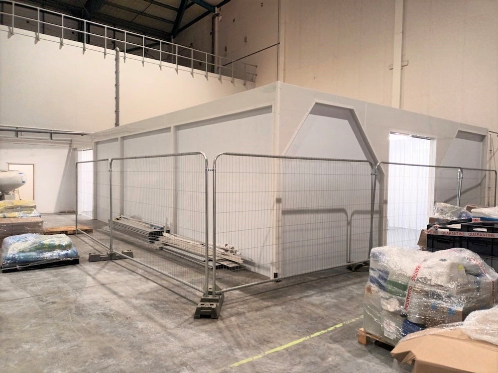 Temporary Foodsafe Partition Packing Room