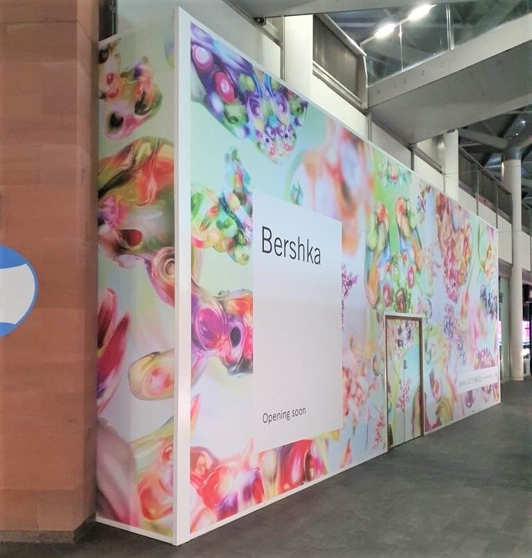 Beshka branded Fire Rated hoarding at Liverpool One