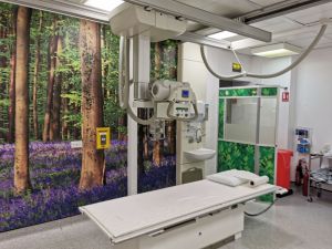 hospital wall graphics in Radiology Dept