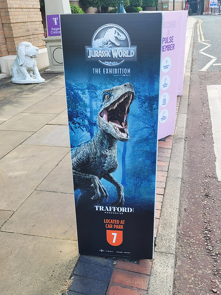 Jurassic World graphics for The Trafford Centre